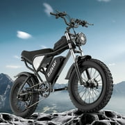 Ridstar Electric Bike for Adults,1500W 33mph,48V 20AH Electric Motorcycle,20" Fat Tires Full Suspension Mountain Bike UL2849