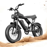 750W Electric Bike for Adults,Max 70Miles & 28Mph,48V 15.6AH E-Mountain Bike,20 Fat Tire Electric Bicycle,Disc Brakes TUV Rheinland Certified