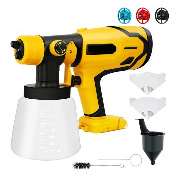 1500W Electric Cordless Spray Gun HVLP Paint Sprayer Battery Furniture Coating Airbrush ,Efficient & Easy to use