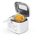thumbnail image 1 of KEINVE 1500W Electric Deep Fryer with Adjustable Temperature Control, 2.5L Non-Stick Basket & Viewing Window, Folding Handle and Locking Cover for Easy Storage, White, 1 of 11