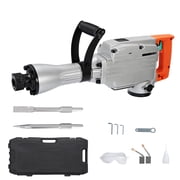 1500W Electric Demolition rotary hammer   1800 BPM, 60J Impact, Heavy-Duty Concrete Breaker, 360  Adjustable Handle, Anti-Vibration System, 2 Chisels Pointed & Flat, Carrying Case
