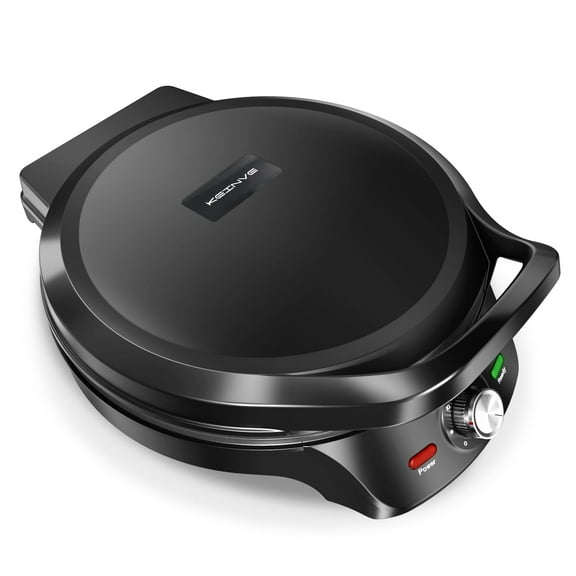 1500W Pizza Maker, 2-in-1 Indoor Grill and Pizza Maker with 30-Min Timer and Auto Shut-Off, 180 Open for BBQ, Steak, Burgers, Salmon, Veggies, and More