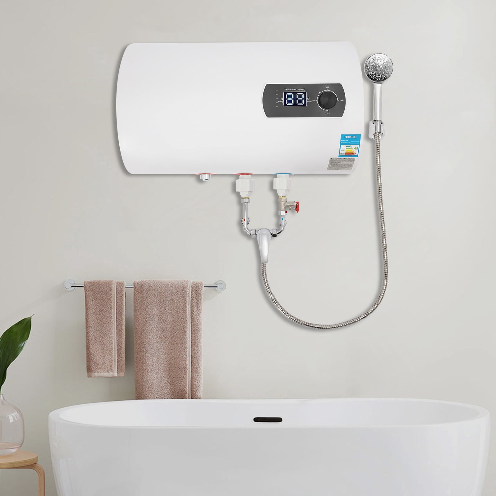 1500W Electric Hot Water Heater Home Water Heater Electric Tank Hot Water Heater