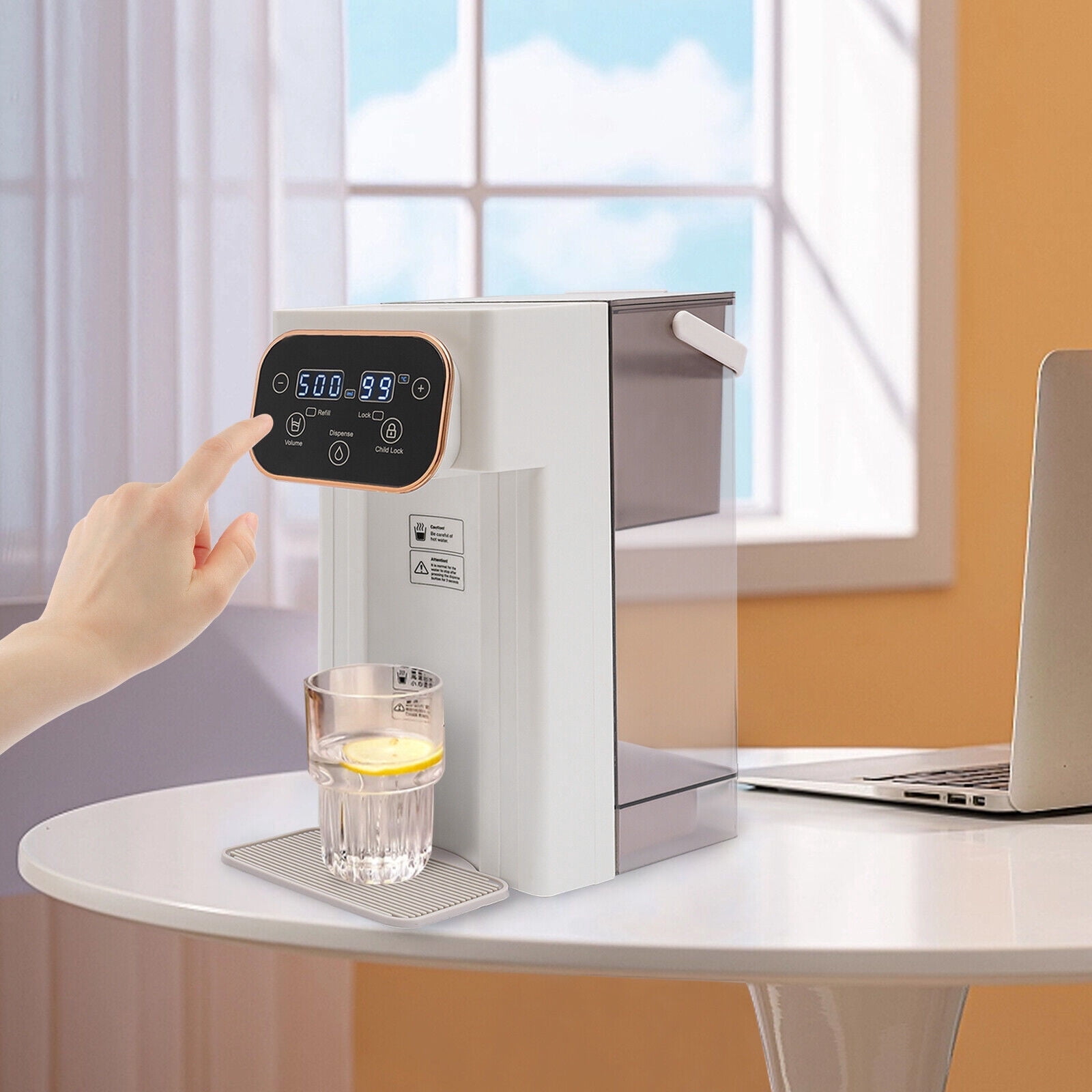 1500W Electric Instant Hot Water Dispenser 3L/102oz, LCD Temperature Control, Tabletop