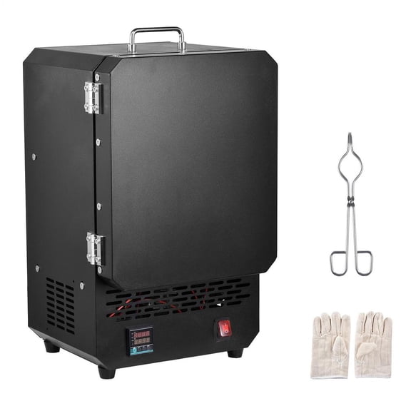 1500W Electric Kiln Max Temp 2192F 1200 Hi-Temp Electric Burnout Oven Kiln Controller Furnace Jewelry Making Burnout