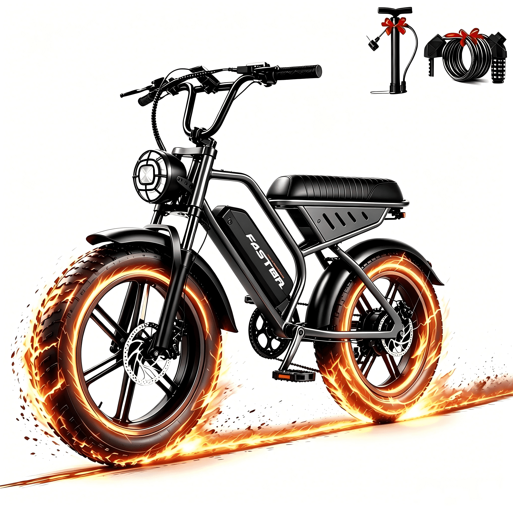 20" Fat Tire Electric Bike for Adults, 750W Motor, 20MPH Max Speed, 48V 15.6Ah Removable Battery, 7-Speed Gear & Full Suspension Ebike with Cruise Control, UL2849 Certified