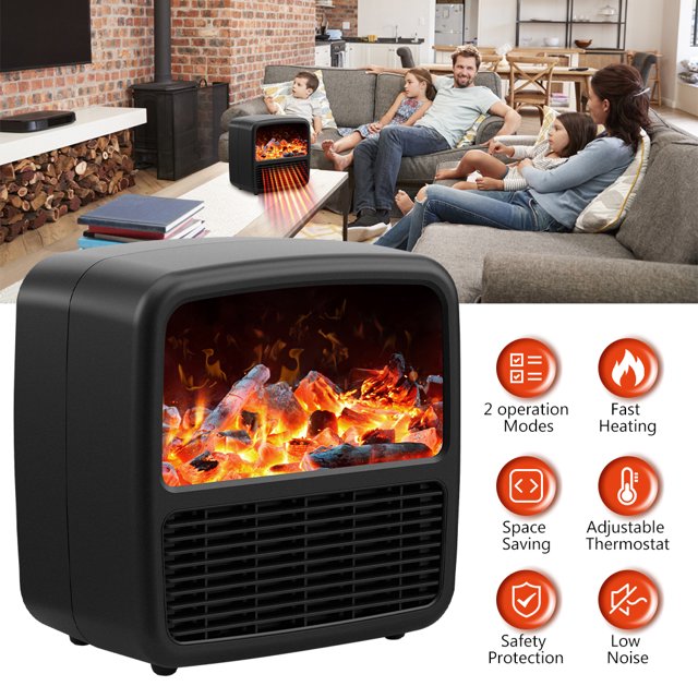 1500W Electric Oscillating Ceramic Space Heater,DFITO Freestanding Mini