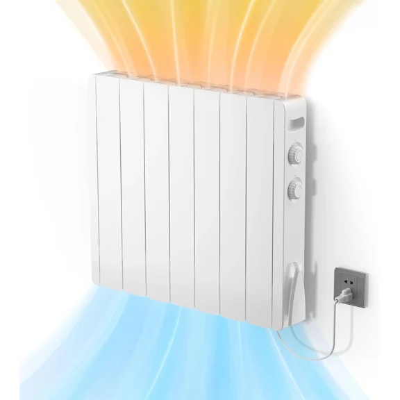 1500W Electric Panel Wall Heater, Plug-in Smart Convection Space 1500W, white