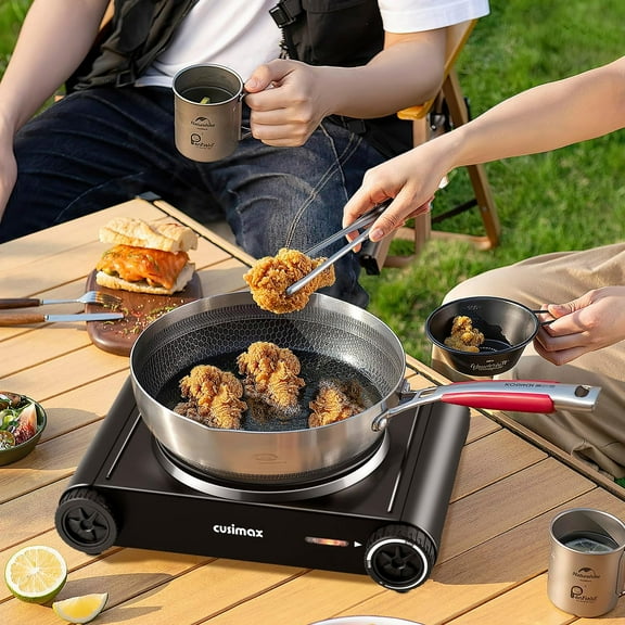 1500W Electric Portable Hot Plate with Temperature Controls, Compatible for All Cookwares