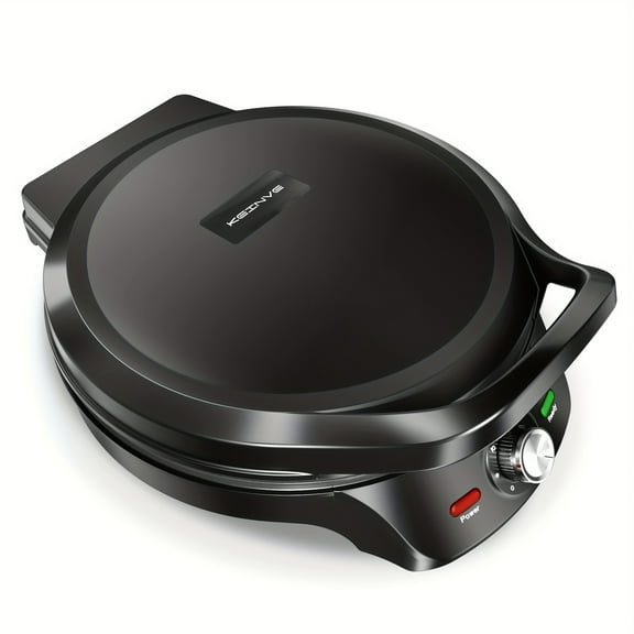 1500W Electric Smokeless Grill & Pizza Maker - 30-Min Timer & Auto Shut-Off - Indoor BBQ for Steak, Quesadillas, Veggies - Perfect Holiday Gift - Durable Metal Design