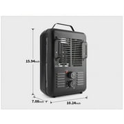 1500W Electric Utility Fan- Forced Indoor Space Heater Portable Heater with Thermostat