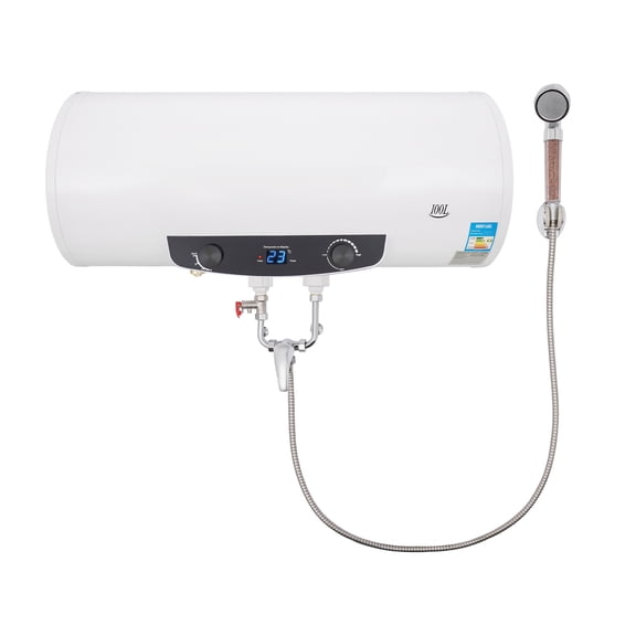 1500W Electric Water Heater, 110V Wall Mounted Water Heater with 10 Gallon Tank, Instant Hot Water Heater for Bathroom, Kitchen, RV, IPX4 Waterproof, Includes Shower Head & Faucet (100L)