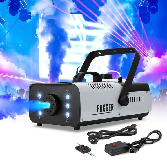 1500W Fog Machine 20000CFM Smoke Machine with LED Lights,Wireless Remote & Wired Control Professional Smoke Machine for DJ Stage Halloween Party Wedding Christmas