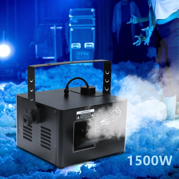 1500W Fog Machine, DMX512 Stage Smoke Machine with Remote Control & Manual Buttons, 1L Tank Portable Fogger with Adjustable Bracket for Halloween, Wedding, DJ Party, Theater, Club & Stage Effects