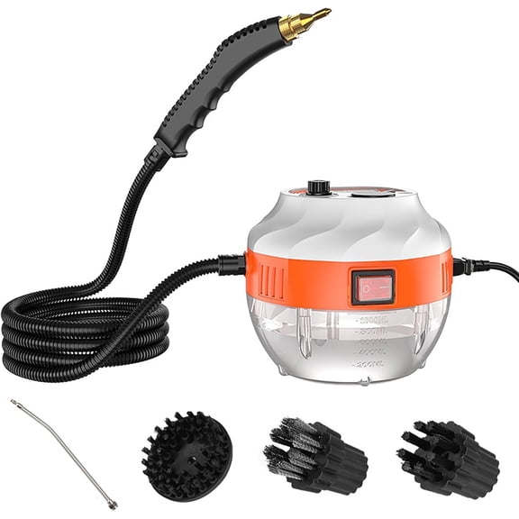 1500W High Pressure Handheld Steam Cleaner, Portable Pressurized Steam Cleaning Machine for Home, Car, Upholstery, Tile & Grout – Multi-Surface Steamer with Attachments