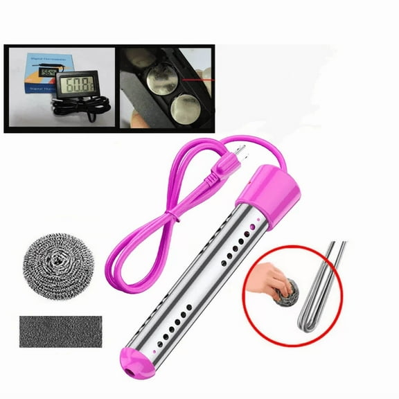 1500W Immersion Water Heater - Portable Electric Bucket Heater with Digital LCD Thermometer, Automatic Shut-Off for Bathtubs, Pools, Hot Tubs & Camping Use