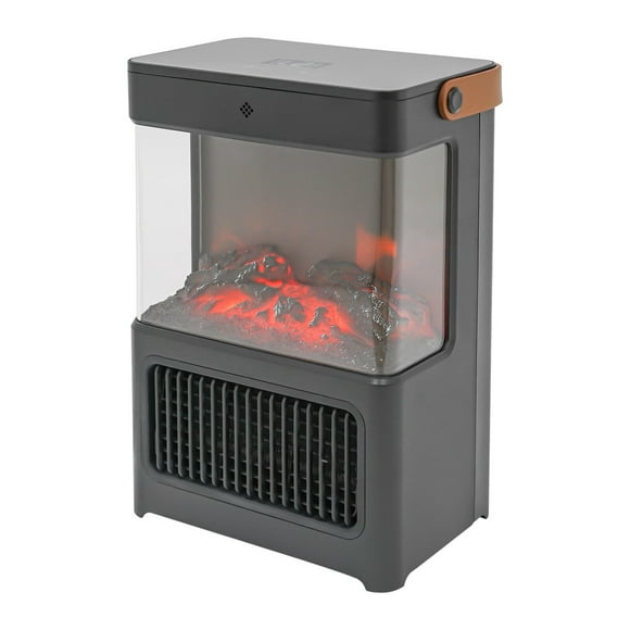 1500W Infrared Electric Fireplace with Realistic 3D Flame Effect, 12H Portable Realistic Flame Heater with Remote Control, Temperature 15~35C/59~95, for Indoor Home Small Spaces, Bedroom