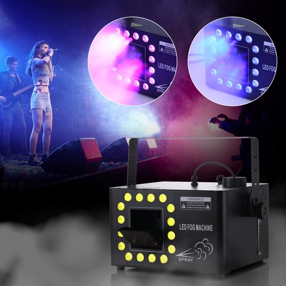 1500W Led Stage Fog Machine Dmx512 Remote Timing Control 10000Cuft/Min Output For Party