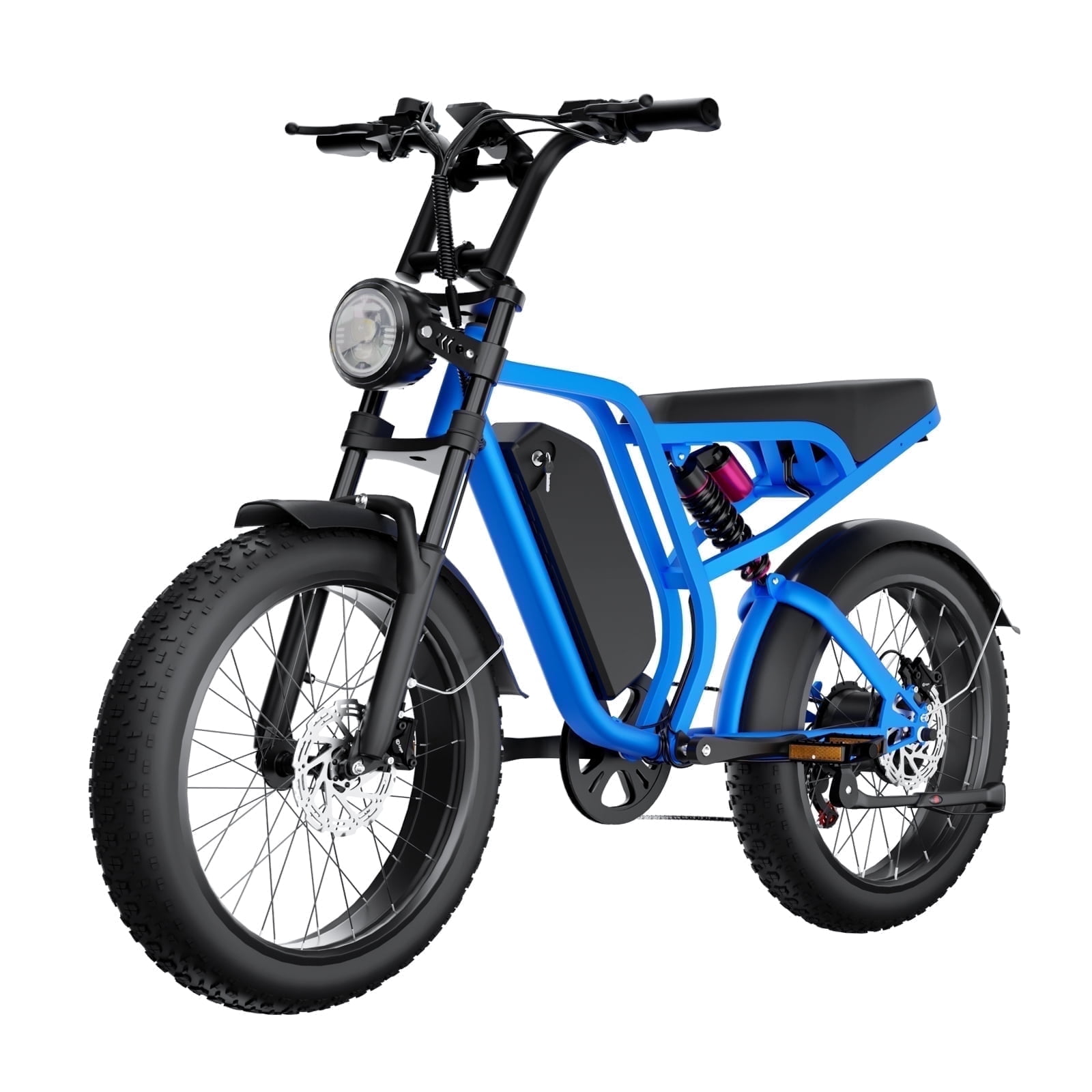 Peak 1500W  PRO Motor 52V 20AH Battery Electric Bike for adults Full Suspension 20"Fat Tire  off-road Moutain Bike