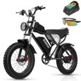 Ridstar 1500W Electric Bike for Adults,33MPH 48V 20Ah Electric Bicycle ,20" Fat Tire Full Suspension Mountain Bike UL2849