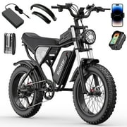 Electric Bike for Adults,1200W 30mph Moutain Bike,48V 15.6AH 20" Fat Tire Electric Bicycle Full Suspension UL2849