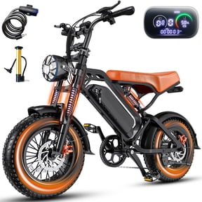 1500W Off-Road Electric Bike for Adults, 48V 18AH Removable Battery, 16" Wide Tires, 5-Speed Transmission, Dual Disc Brakes & Spring Suspension