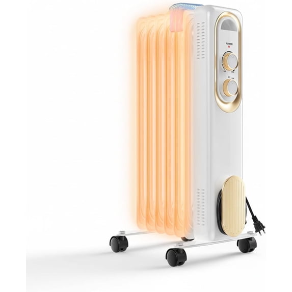 Heate Raiator Taoset 1500W Oil Filled Radiator Heater with Adjustable Thermostat ...