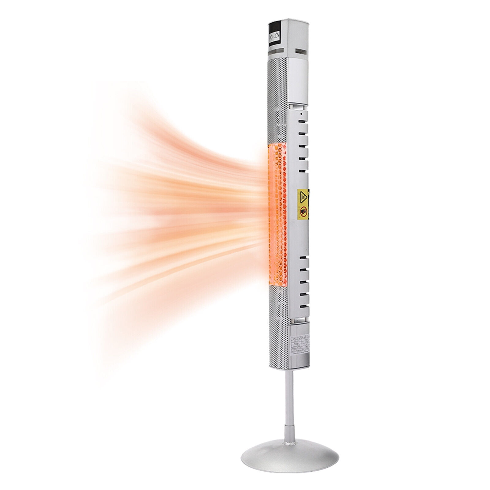 1500W Outdoor Electric Heater Electric Infrared Carbon Fiber Tower Space Heater for Home with Remote