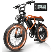 1500W Peak Electric Bike for Adults, 30MPH Electric Bike, 20" Fat Tire E-Mountain Bikes, 48V 15Ah Removable Battery Ebike, Dual Suspension, Hydraulic Suspension, 7-Speed, UL 2849