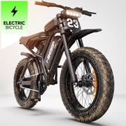 HiKeep 20 Fat Tire Electric Bike for Adults, 750W 1500W Peak Motor, 48V 17.5Ah Removable Battery E-Mountain, Full Suspension Dirt Ebike, UL2849