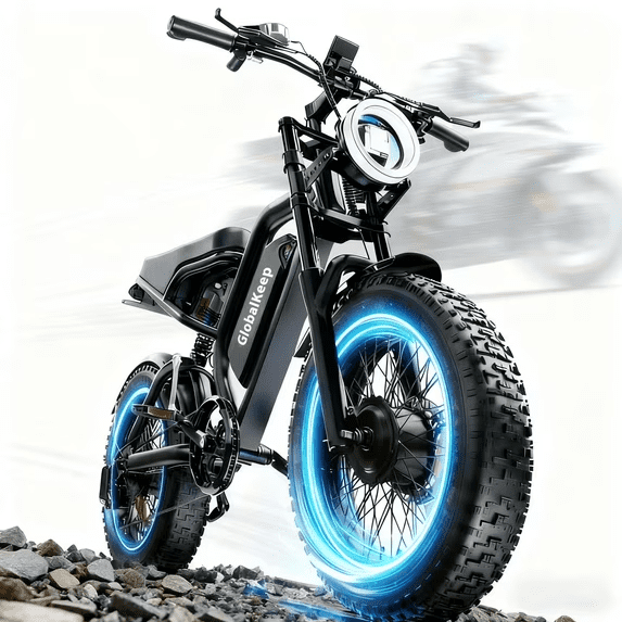 GLOBALKEEP 1500W Peak Electric Mountain Bike for Adults, 48V 15Ah