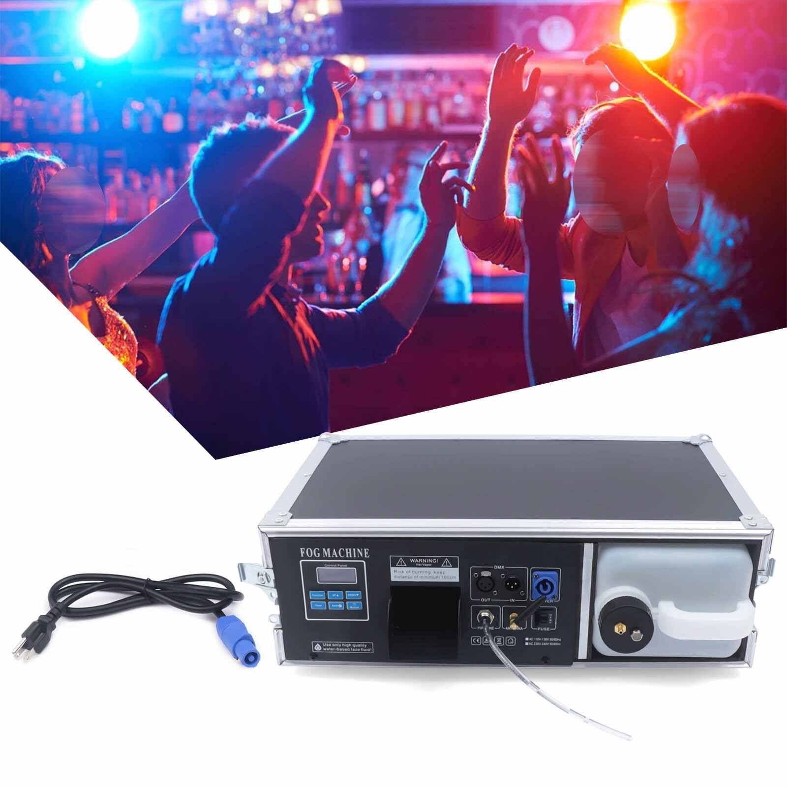 1500W Professional Haze Machine with Remote & DMX Control – Quick Warm-Up, 3.5L Capacity, Adjustable Smoke Output, Ideal for Stage, Clubs, and Events
