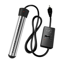 1500W Smart Timer Immersion Water Heater with Auto Shut-Off, Stainless Steel Electric Bucket Heater for Inflatable Pool, Bathtub, Hot Tub – Fast Safe Heating (1PC, 1500W, Black)