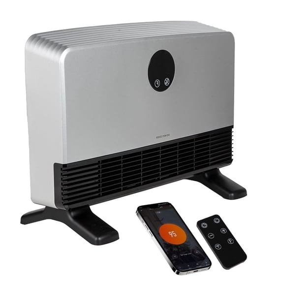 1500W Space Heater, Fast Heating with 4 Modes, Wall-Mounted & Freestanding, Smart App & Remote Control, Quiet Turbo Fan, 24H Timer, Safe for Bedroom & Office