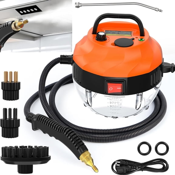1500W Steam Cleaner, 1L Portable Steam Cleaner, 6 High Speeds Pressure Temperature Steam Cleaning Machine  Handheld Steam Cleaner for Upholstery, Kitchen, Bath