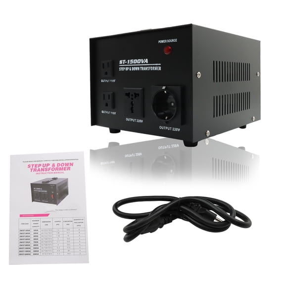 1500W Voltage Converter Transformer Step Up/Down 110V to 220V Power Heavy Duty