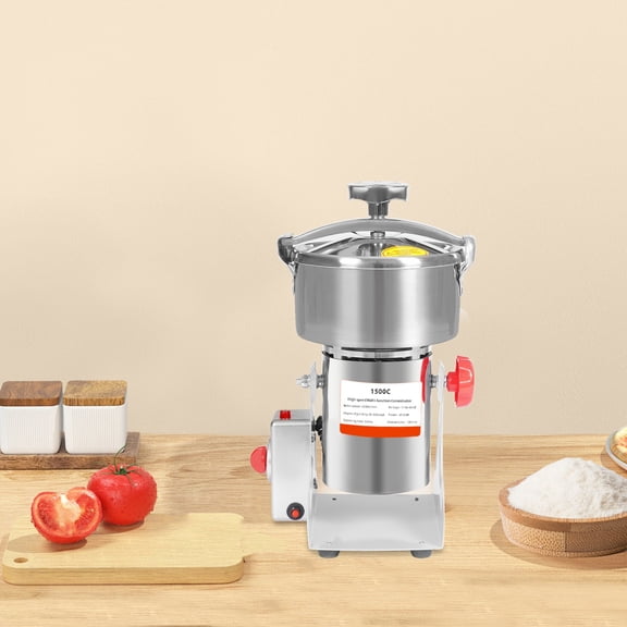 1500g/3.3lbs Electric Grain Mill Grinder 4100W,304 Stainless Steel High-speed Spice Herb Mill,180° Swingable Commercial Powder Machine,fit Corn Rice Wheat Peppers Coffee Beans