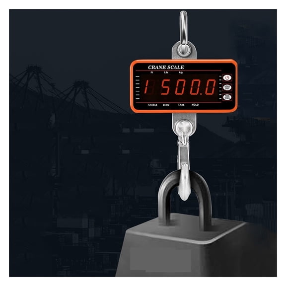 1500kg/1000kg/500kg Digital Hanging Scale With 65ft Remote Control Heavy Duty Crane Scale Dimmable LED Industrial Hook Scales ,Reliability