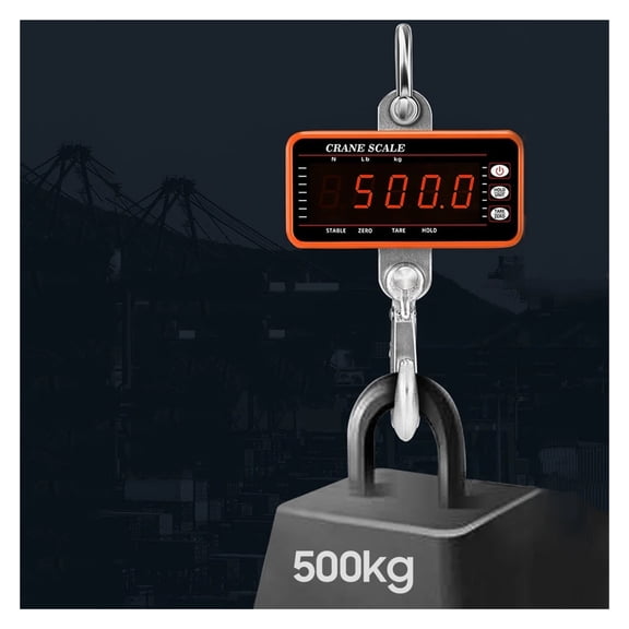 1500kg/ 500kg Digital Hanging Scale Remote Control Heavy Duty Crane Scale Dimmable LED Industrial Hook Scales Electronic Scale ,Precise Weighing