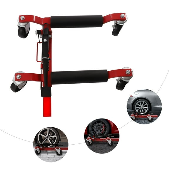 1500lb Auto Car Skates Tire Ratcheting Wheel Dolly Vehicle Moving &Lifting Mover