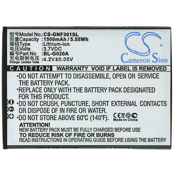 1500mAh BL-G020A Battery for GIONEE F301
