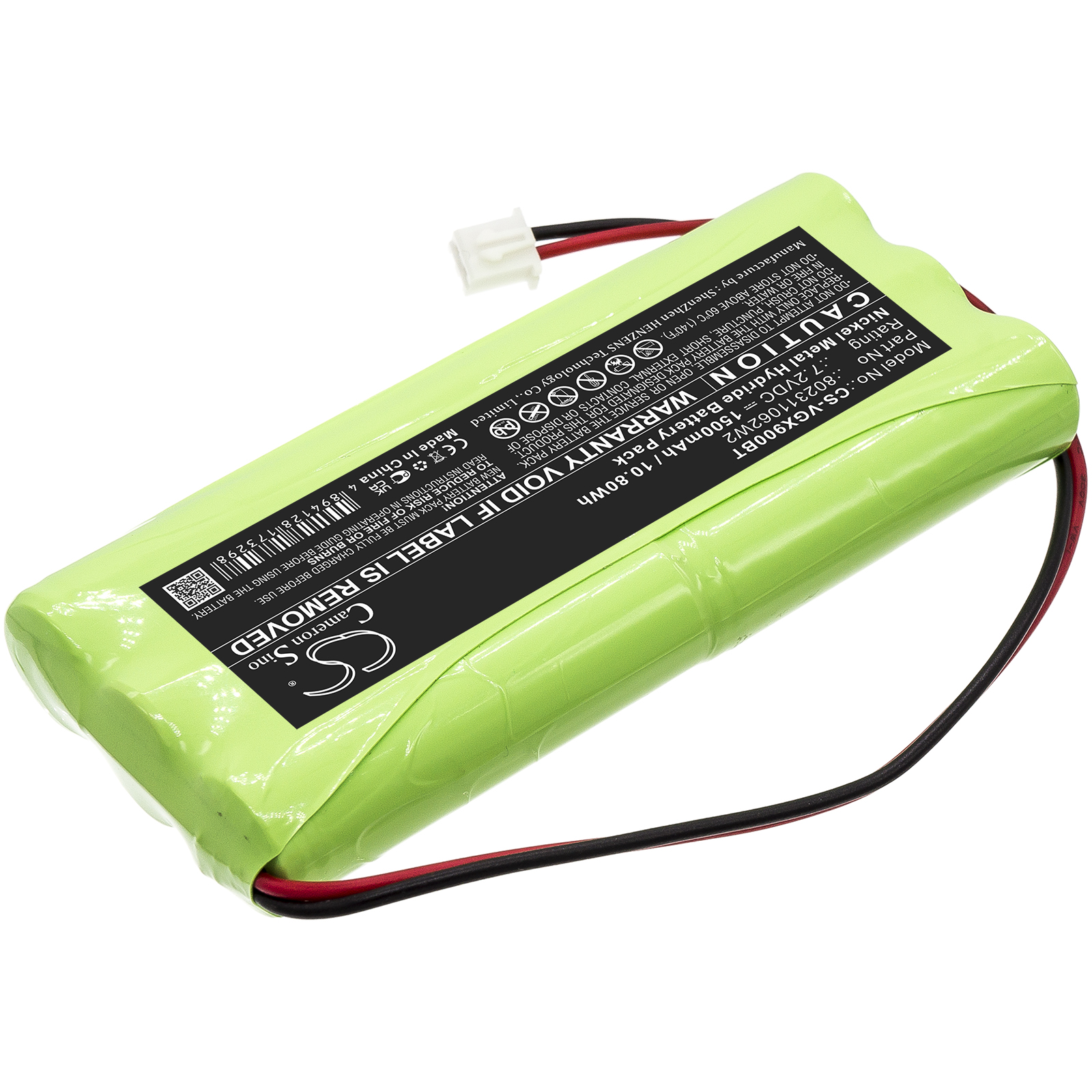 Batteria Ni-MH 1500mAh 7.2V Per Vesta Composed, GX9ML, RP-29-F1 E Modelli Vesta-046/047 – Sostituisce 802311062W2 E VESTA-258 (Verde)