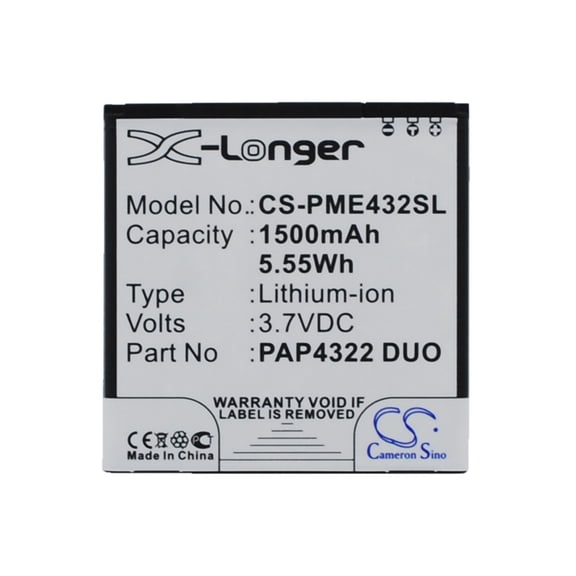 1500mAh PAP4322 DUO Battery for Prestigio MultiPhonee 4322 Duo