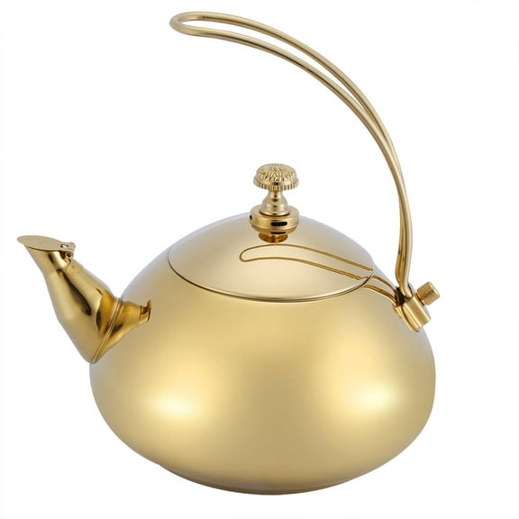 1500ml Gooseneck Teapot with Removable Infuser, 2.64pt Hot Water Kettle Boiling Water Pot, Stainless Steel Tea Kettle, Stovetop Safe Teapot Coffee Kettle for Coffee Blooming, Loose Tea, Gold