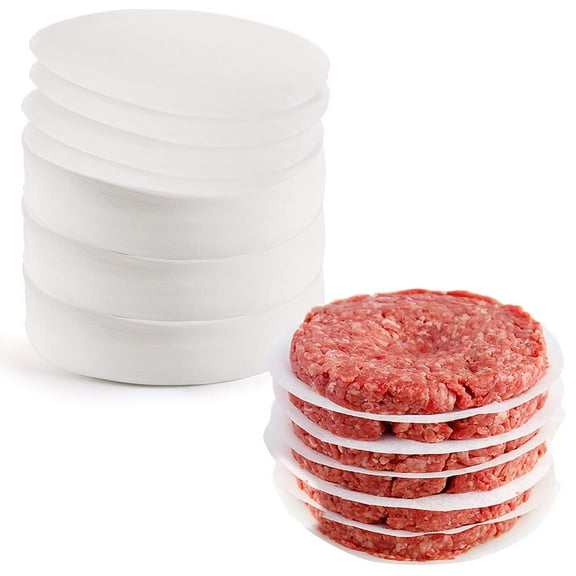 1500pcs Hamburger Patty Paper, 4.5IN Non-Stick Wax Papers, Round Parchment Paper, Food-Grade Burger Sheets for Patty Separating, Freezing, BBQ, Ground Beef and Turkey