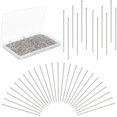 thumbnail image 1 of 1500pcs Head Pins 40mm Flat Head Pins 304 Stainless Steel 21 Guage Beading Pin for DIY Earrings Crafts Jewelry Making, 1 of 9