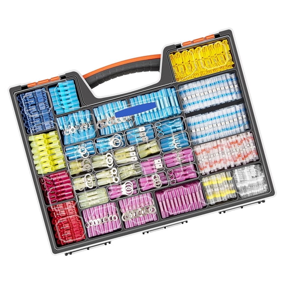 1500pcs Heat Shrink Spades Terminals Collection Electronic Project Component Simple to Use for Electronics & Automotive