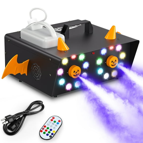 1500w Fog Machine with Remote18 LED Lights for Christmas Halloween Wedding Stage Effect Party Stage