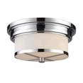 thumbnail image 1 of 15015/2-Elk Lighting-Two Light Flush Mount  Polished Chrome Finish with White Glass, 1 of 2