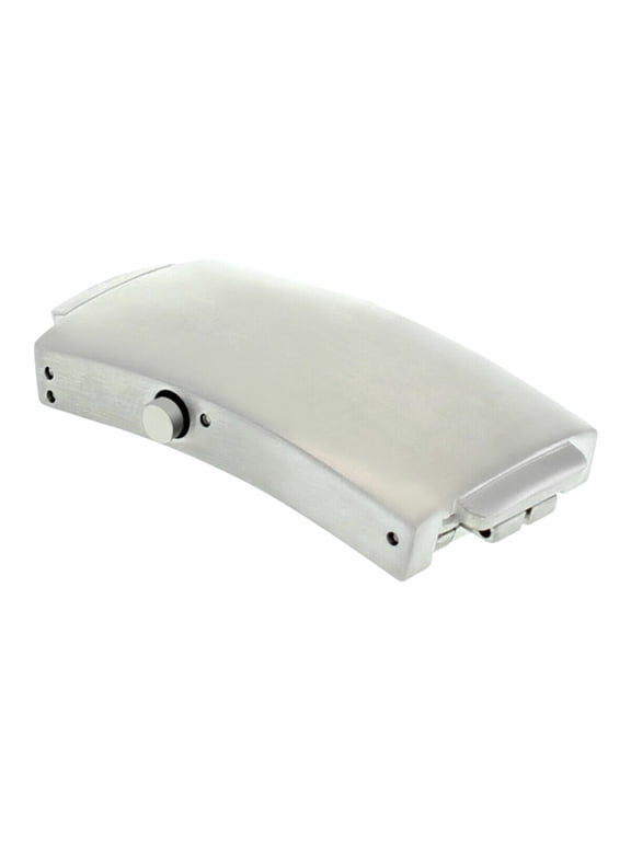 1503-824 18MM WATCH BAND CLASP, Silver - Brushed, Silver Clasp, Compatible With OMEGA WATCH SPEEDMASTER SEAMASTER 168.1502